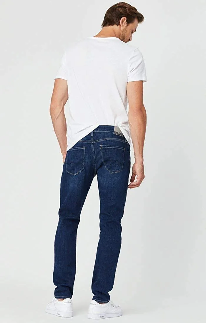 Mavi Men's Matt Size 36/32 Relaxed Fit Dark Feather Blue Straight Leg Jeans