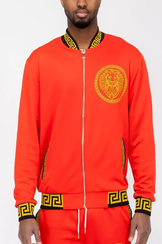 Mens Black and Gold Track Suit