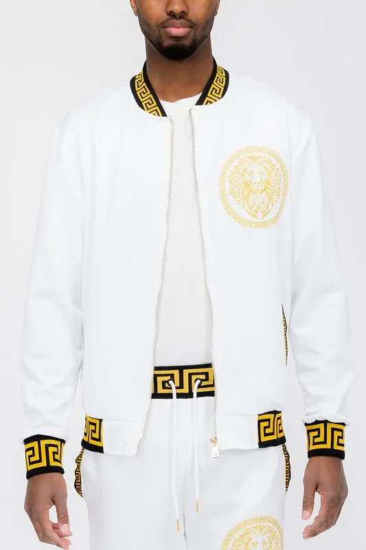 Mens Black and Gold Track Suit