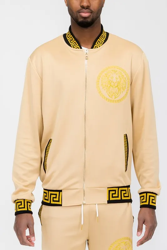 Mens Black and Gold Track Suit