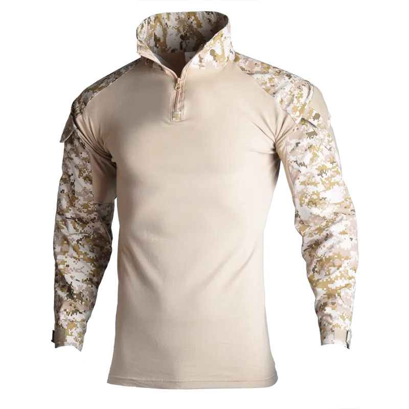 Men's Tactical Camouflage Long Sleeve Army T-Shirt - Breathable Outdoor Sports, Climbing, Fishing Clothing