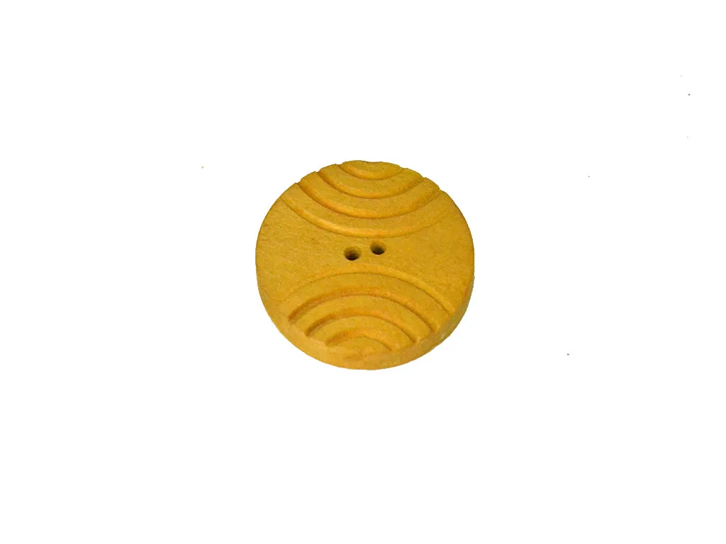 Mustard Geometric 2 Hole Wooden Buttons - 60L