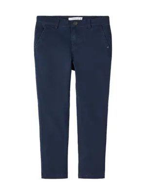 Name it Mini Boys Cotton Twill Chino Pants - Navy
