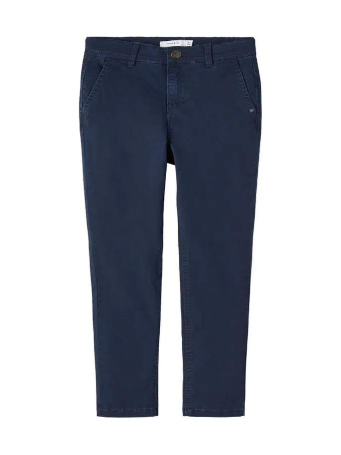 Name it Mini Boys Cotton Twill Chino Pants - Navy