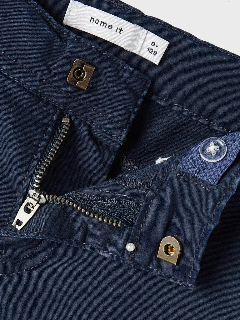 Name it Mini Boys Cotton Twill Chino Pants - Navy