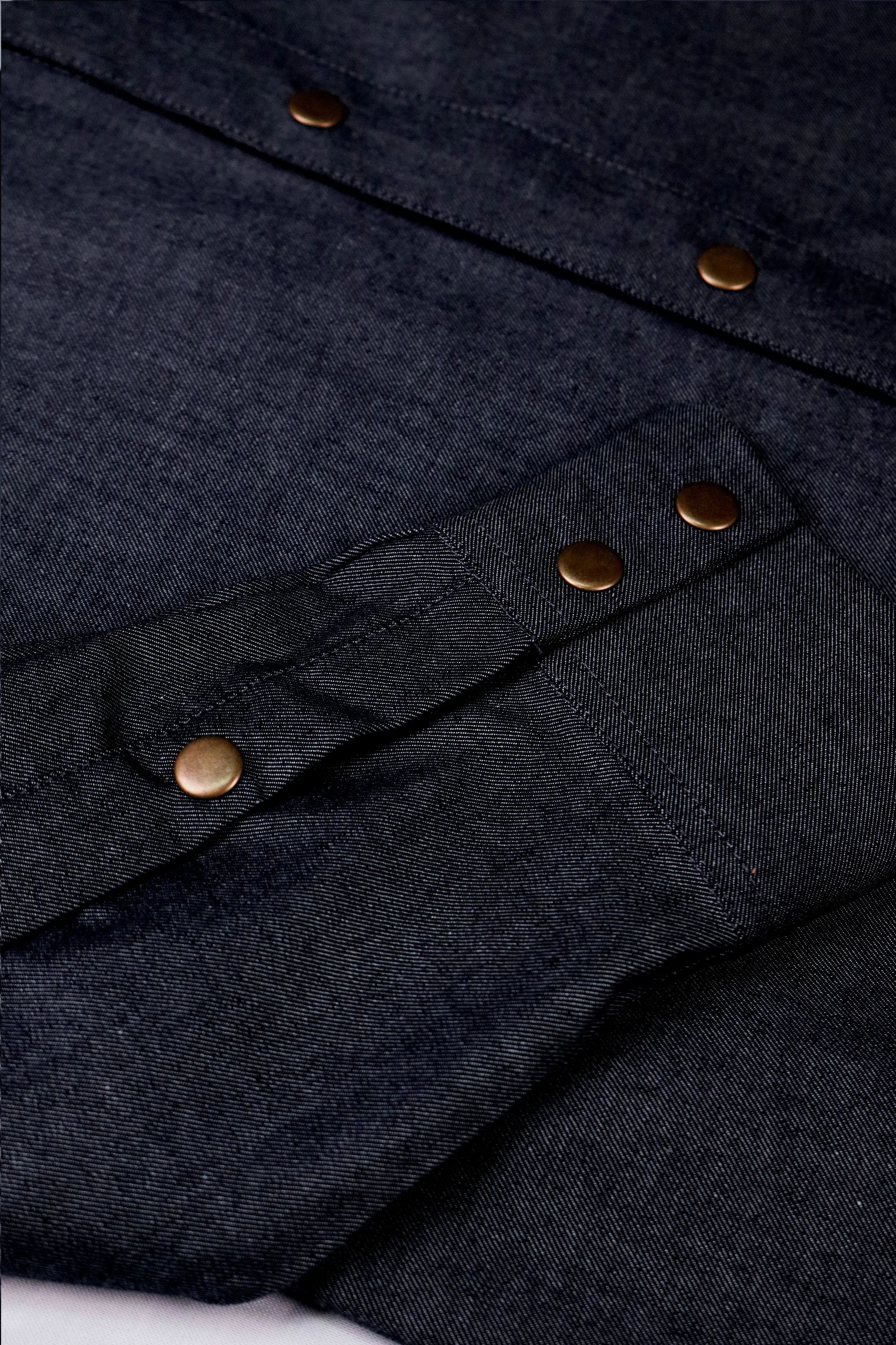 Navy Denim Western Overshirt
