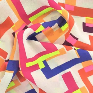 Neon Geometric | Sheer Woven Print - SKU 6174A #S148
