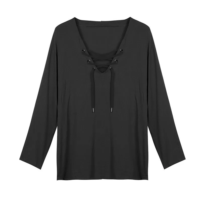 Nigata casual linen V neck shirt