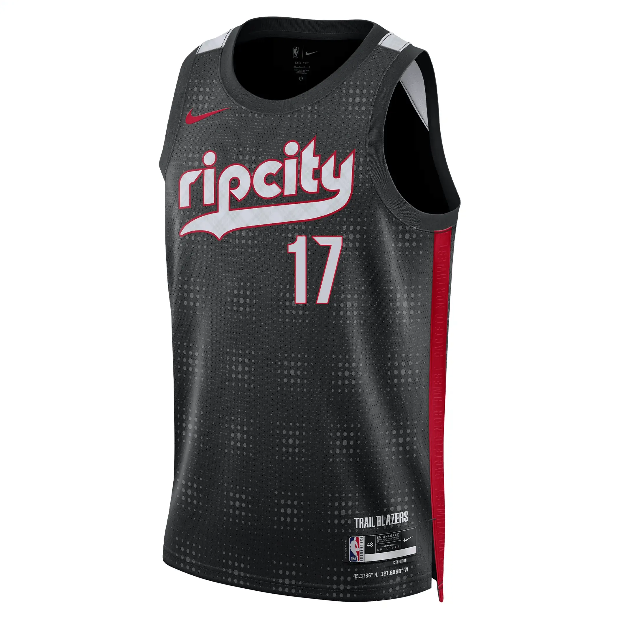 Nike Shaedon Sharpe NBA Swingman Peak Plaid 24-25 City Edition Jersey
