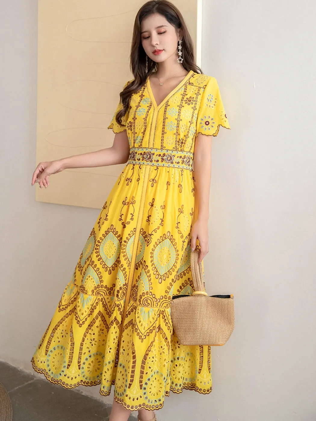 NIKKI Boho Chic Short Sleeve Dresses