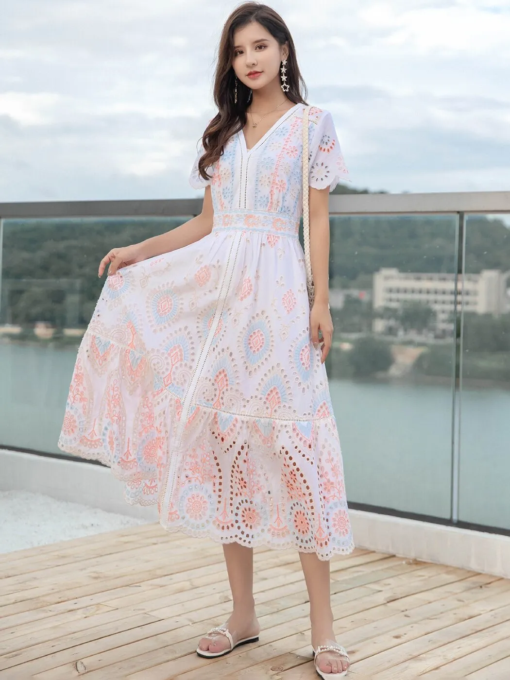 NIKKI Boho Chic Short Sleeve Dresses