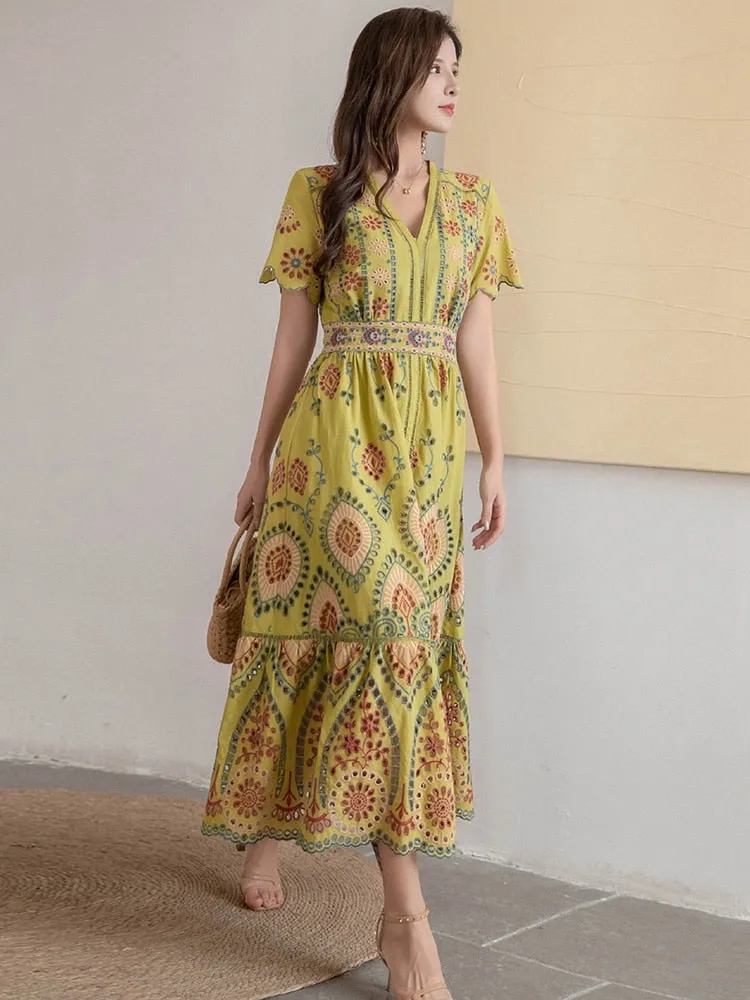 NIKKI Boho Chic Short Sleeve Dresses