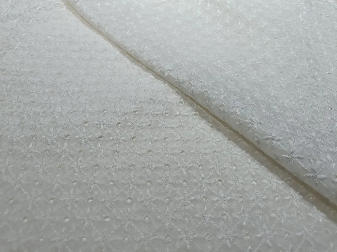 organza embroidery fabric 44" WIDE [ 5 EMBROIDERIES]