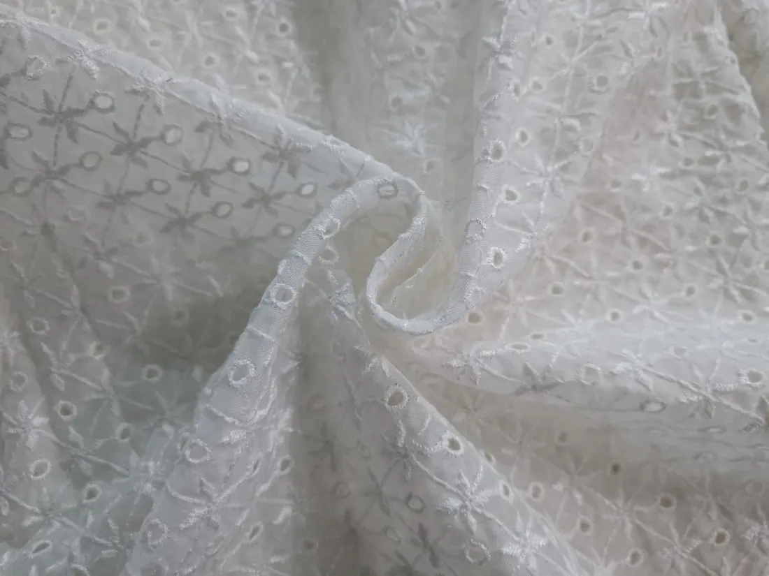 organza embroidery fabric 44" WIDE [ 5 EMBROIDERIES]
