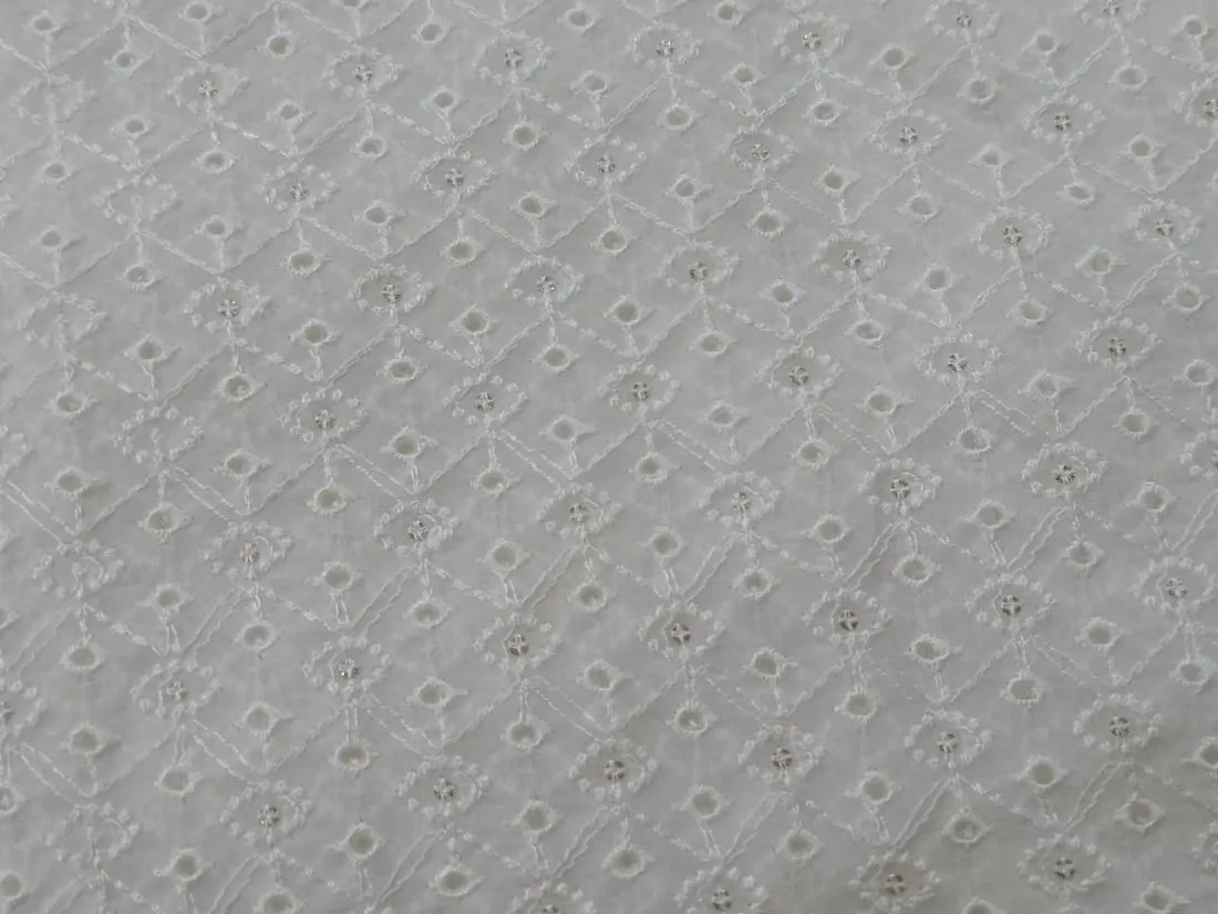 organza embroidery fabric 44" WIDE [ 5 EMBROIDERIES]