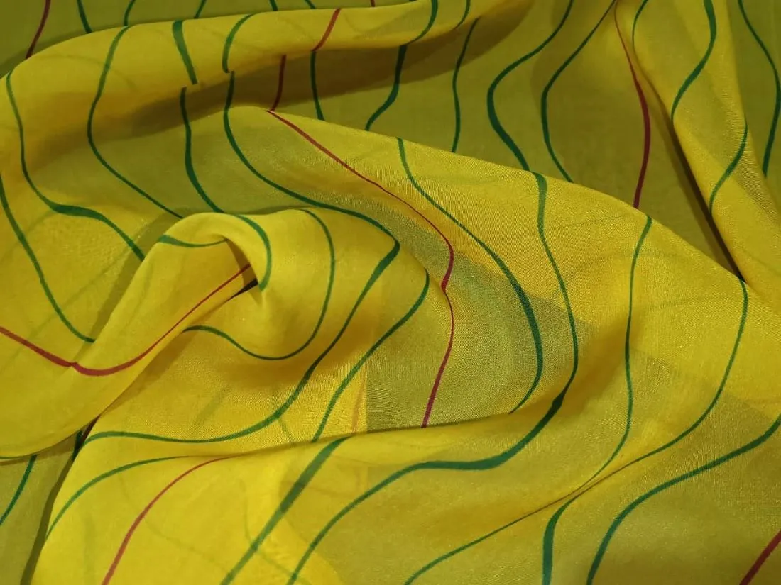 Organza  Leheriya print 44" wide available in four colors
