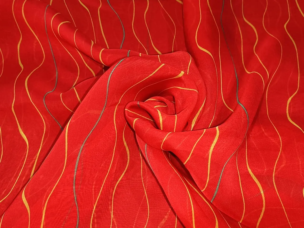 Organza  Leheriya print 44" wide available in four colors