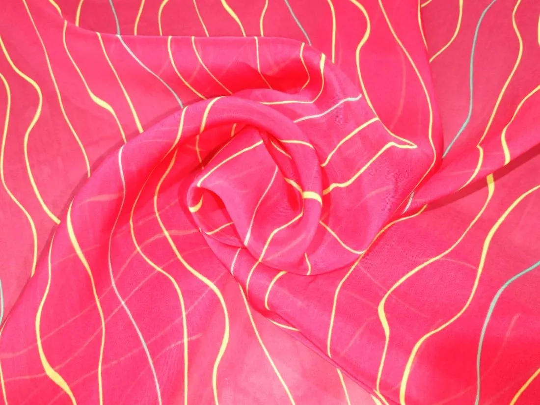 Organza  Leheriya print 44" wide available in four colors