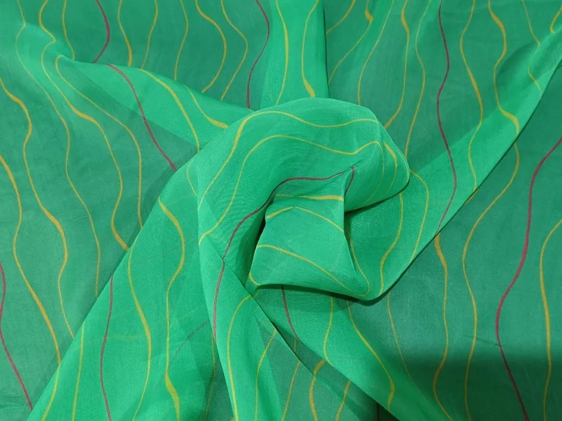 Organza  Leheriya print 44" wide available in four colors
