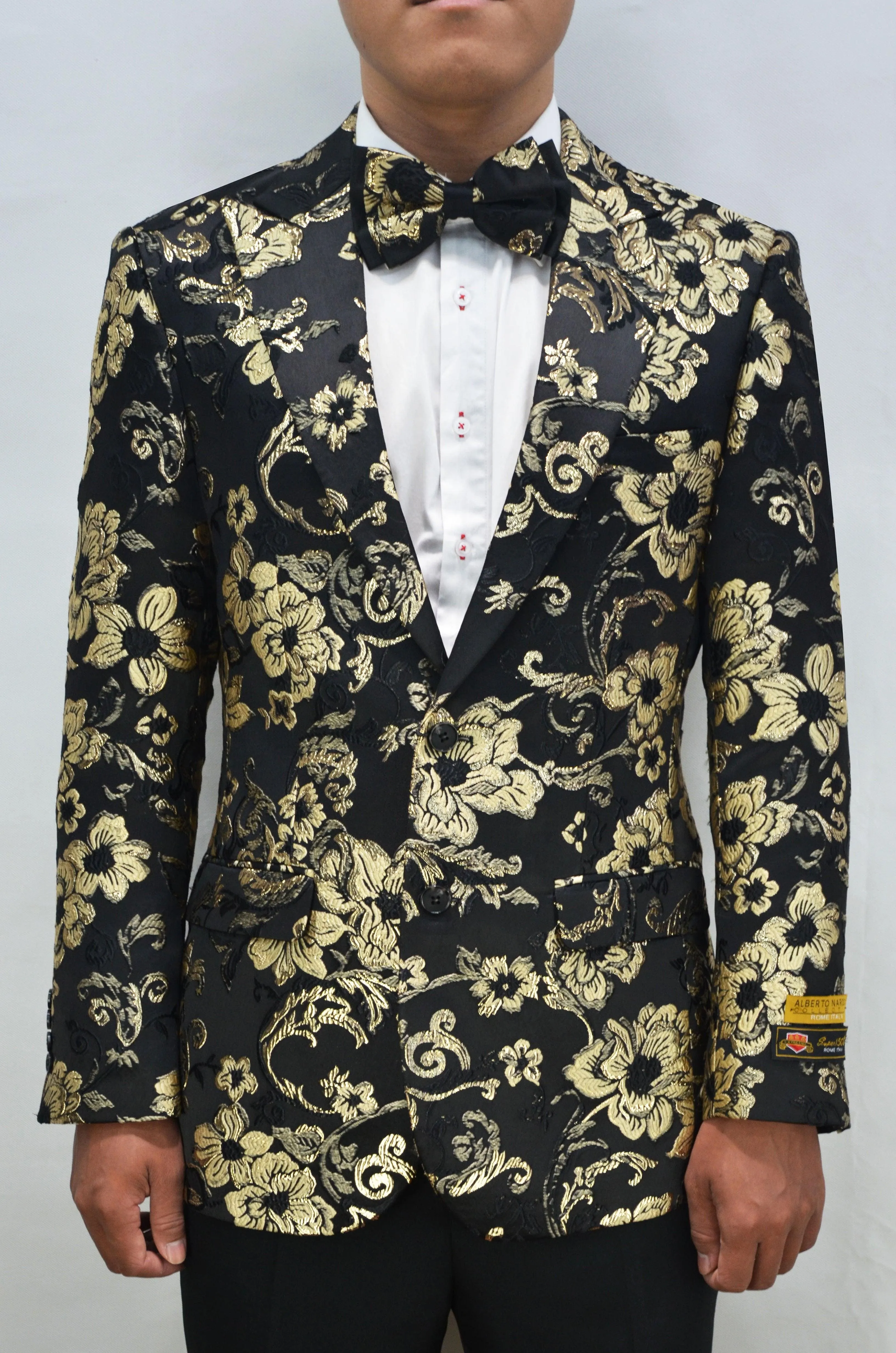 Paisley-100 Black/Gold - Mens Wholesale Blazers