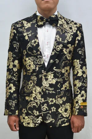 Paisley-100 Black/Gold - Mens Wholesale Blazers