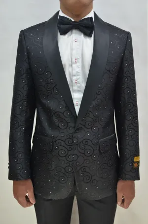 Paisley-300 Black/Black - Mens Wholesale Blazers