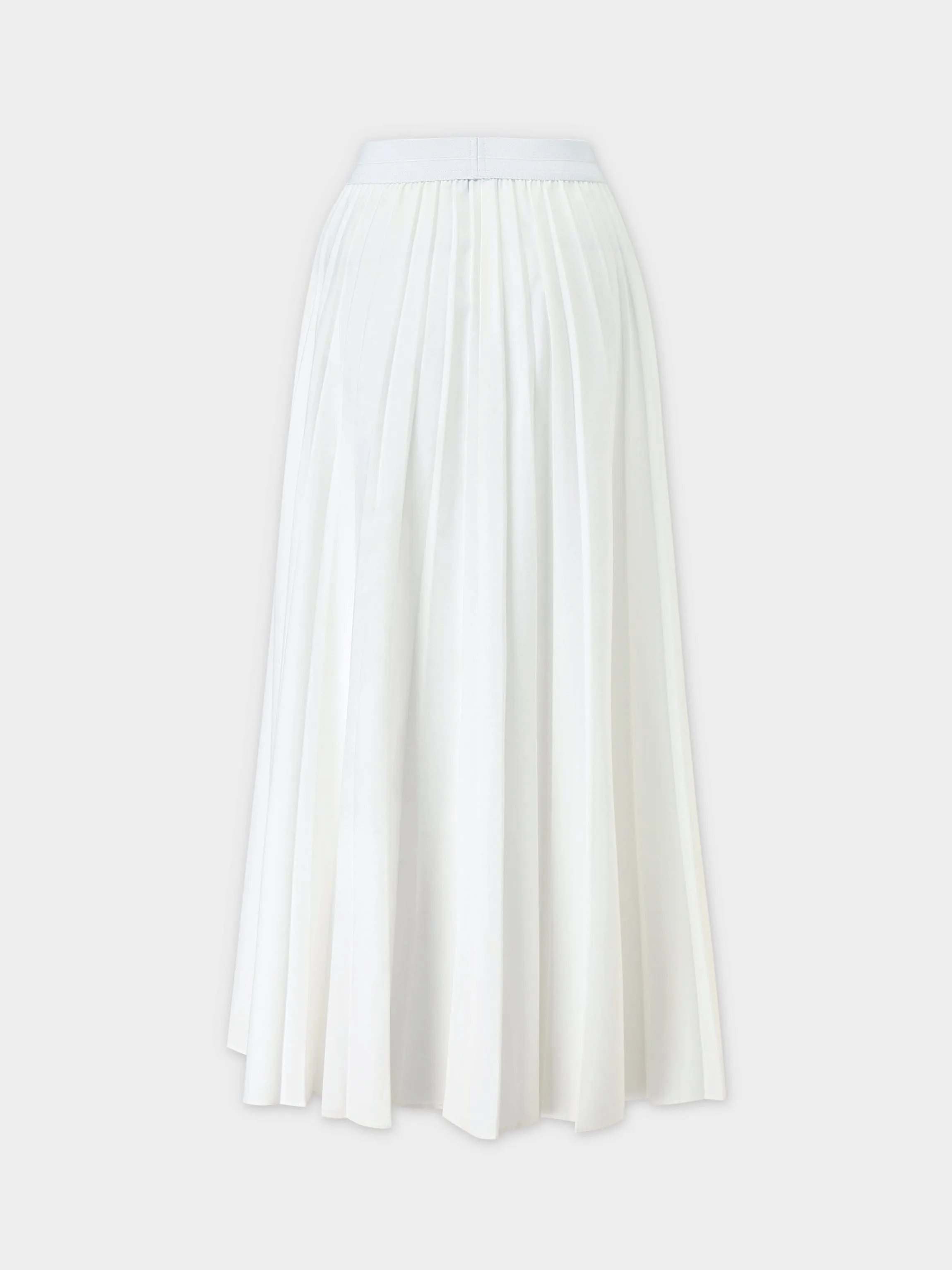 PLEATED SKIRT 37"-PURE WHITE