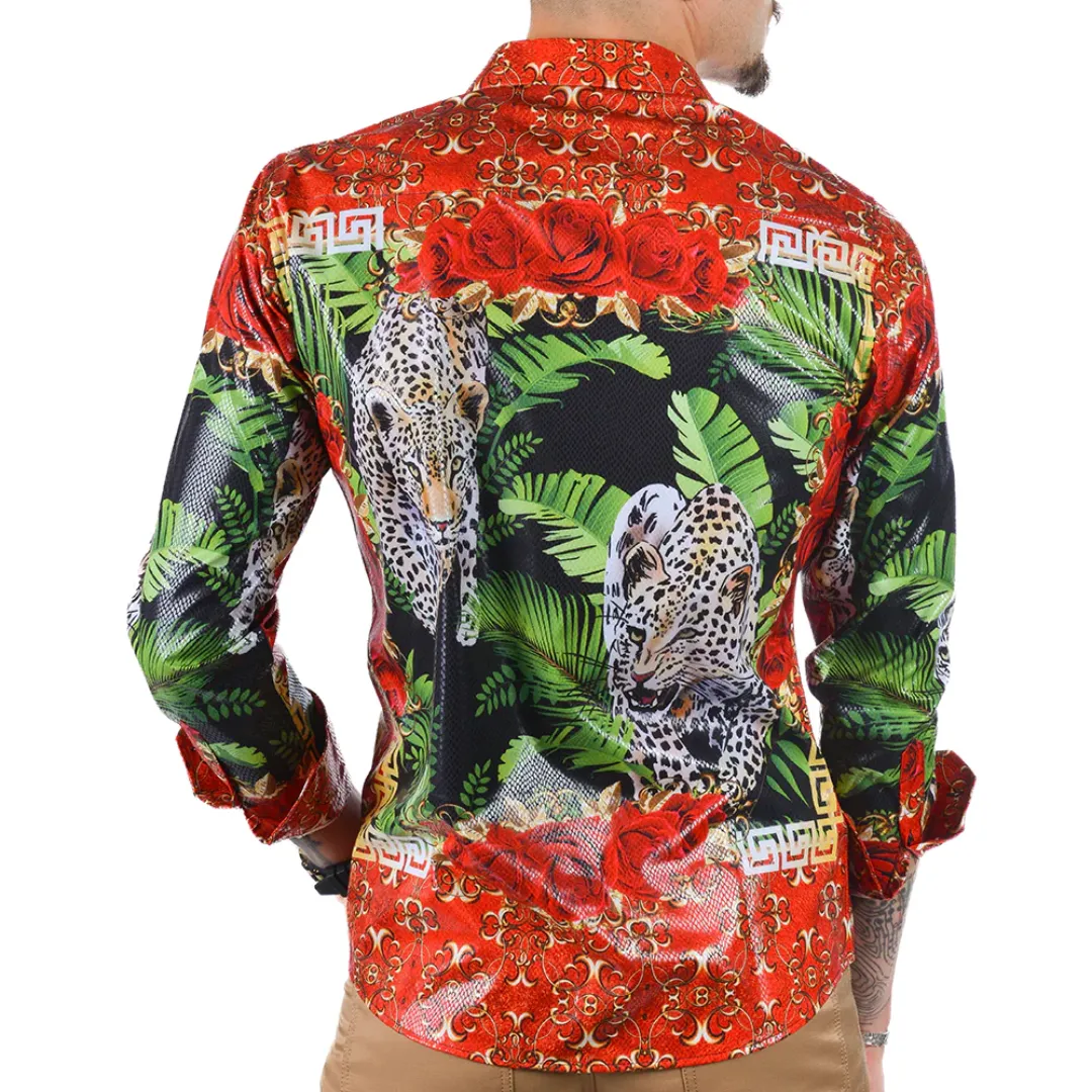 PREMIERE SHIRTS: RED CHEETAH
