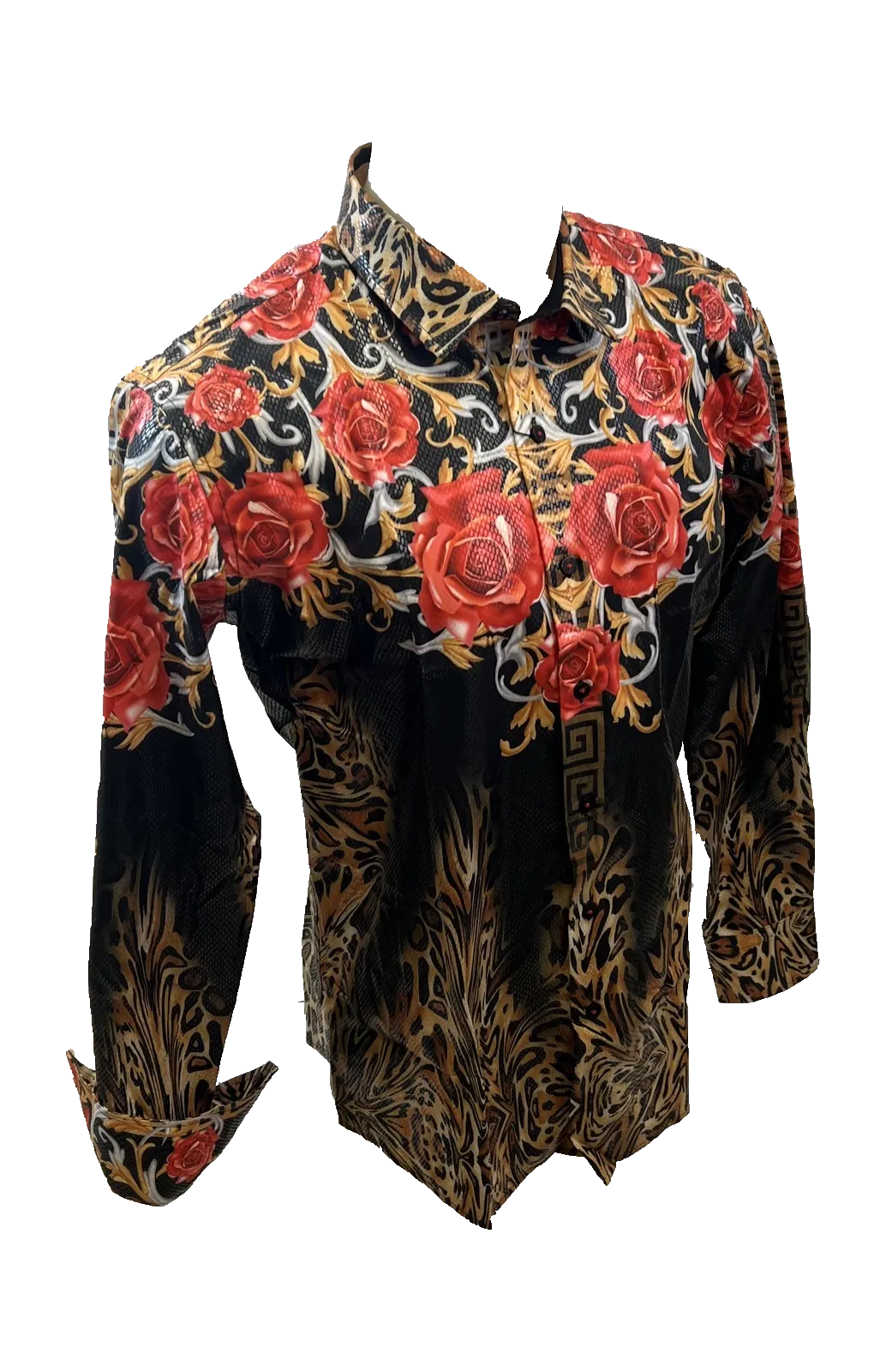PREMIERE SHIRTS: RED/GOLD LEOPARD