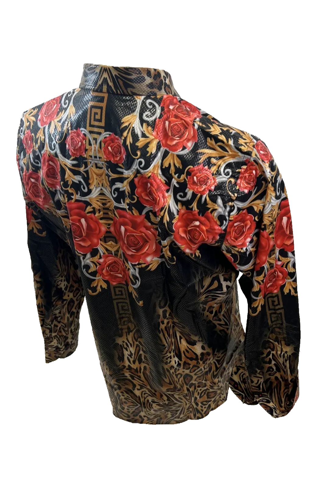 PREMIERE SHIRTS: RED/GOLD LEOPARD
