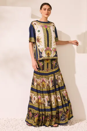 Princess Of Savannah Maxi Skirt w Side Slit