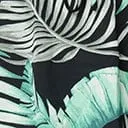 Retro Style Green & Black Palm Print Tropical Skort