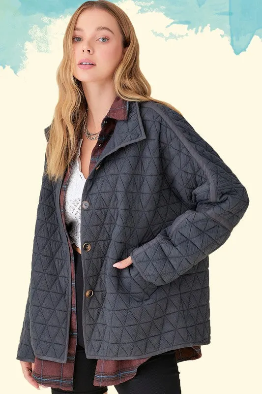Rosie Soft Quilted Oversized Jacket