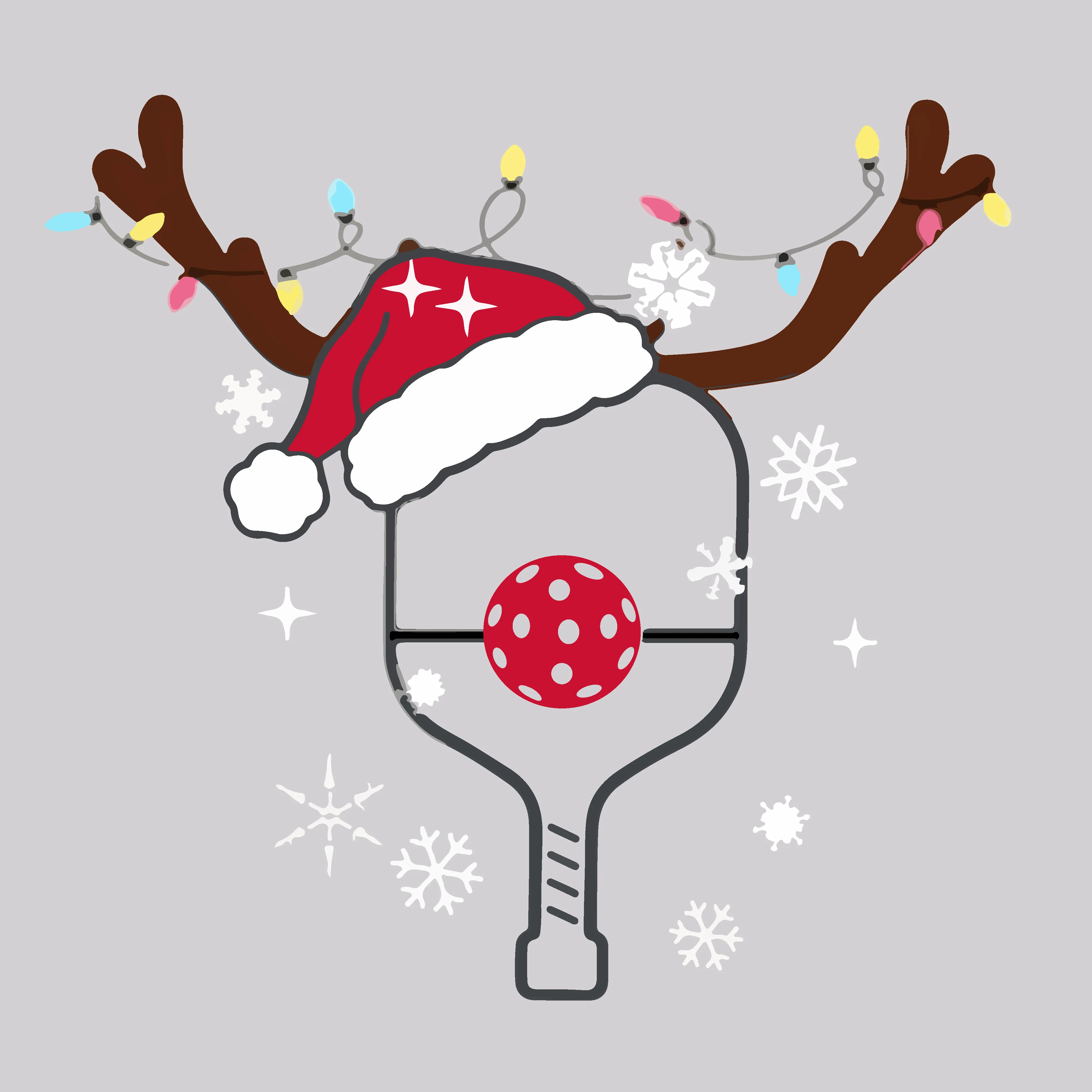 Rudolph The Pickling Reindeer Paddle | Youth Short Sleeve Pickleball Shirts | 100% Polyester
