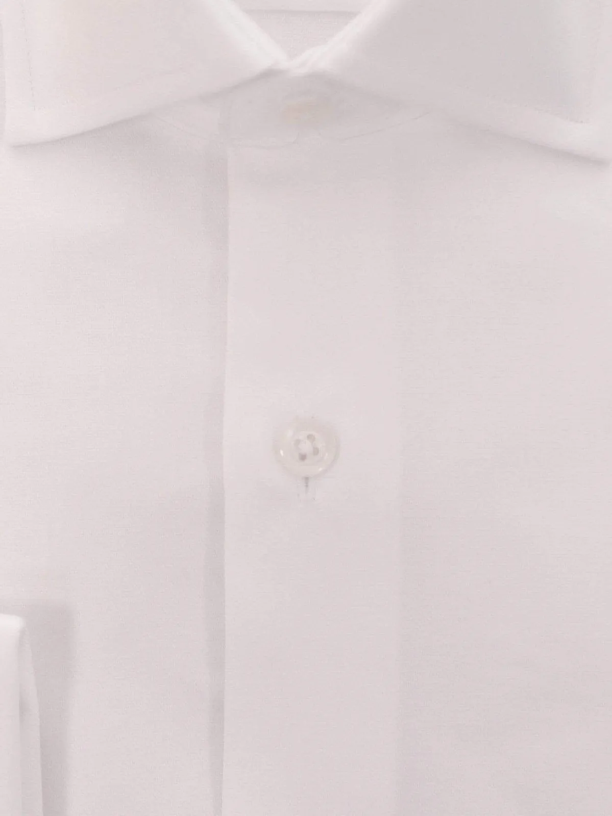 Slim Fit Solid White French Cuff Wrinkle Free 80's 2ply Cotton Dress Shirt