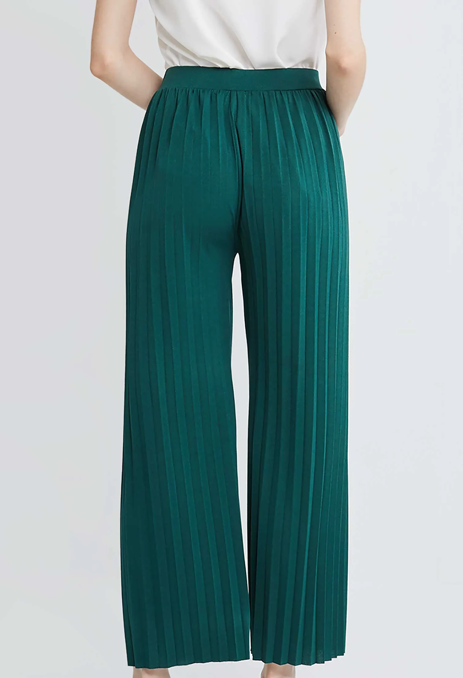 Smart Pleated Straight Leg Pants
