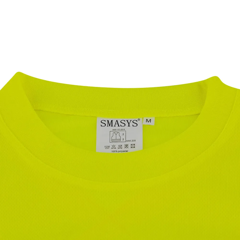 SMASYS Construction Hi Vis Breathable Reflective Work Shirts