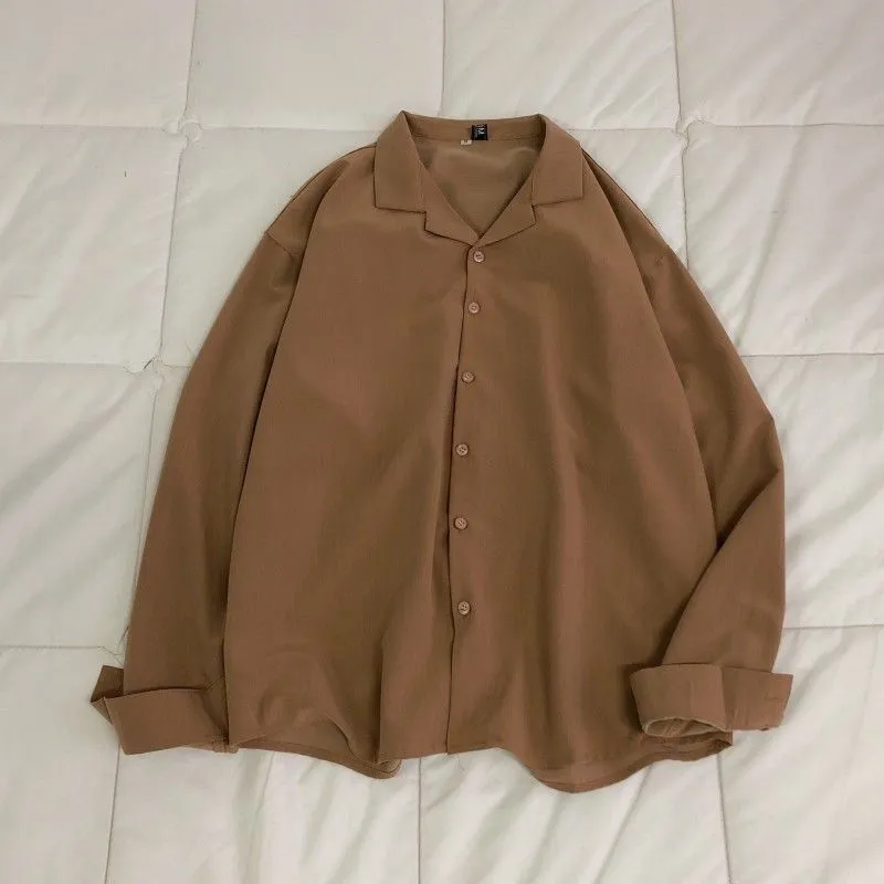 Suit Collar Long Sleeve Shirt