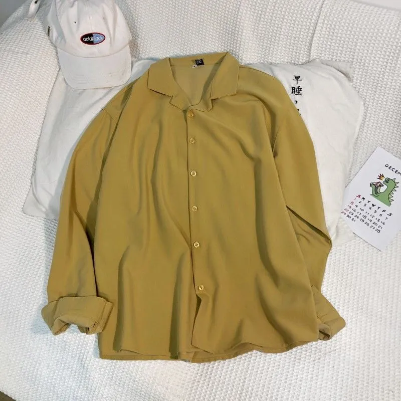 Suit Collar Long Sleeve Shirt
