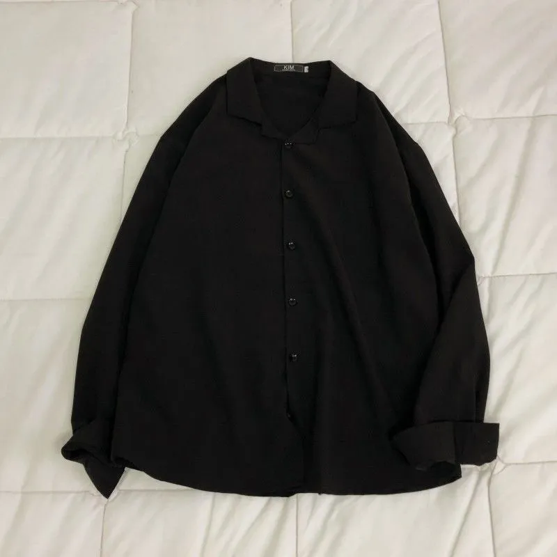 Suit Collar Long Sleeve Shirt