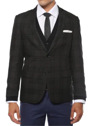 The Ares Plaid Slim Fit Mens Blazer