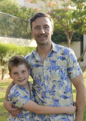 The Boy's Casual Shirt - Violet Leaves