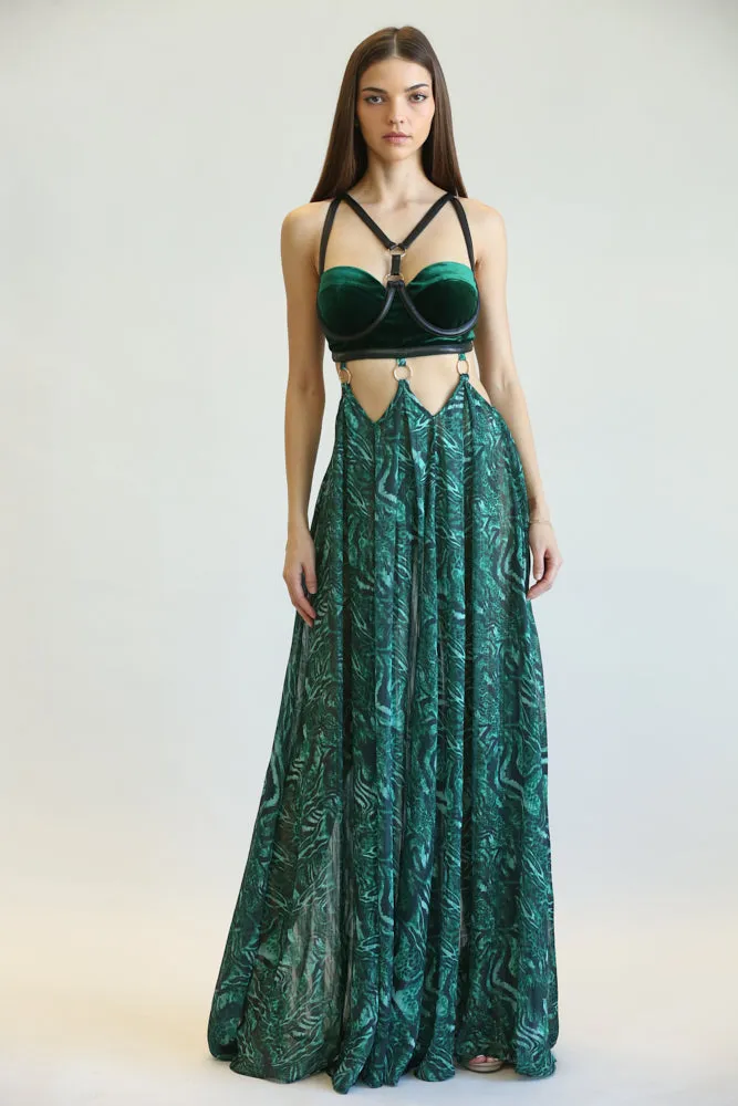 Velvet & Cheetah Chic Dress