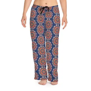 Vibrant Bright Geometric Womens Pajama Pants