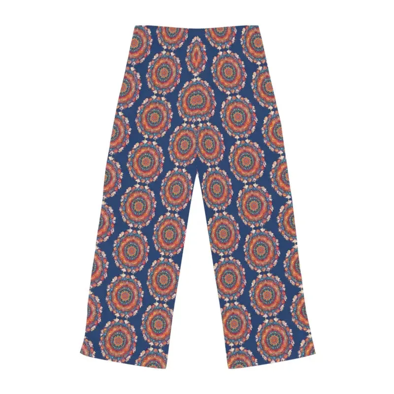 Vibrant Bright Geometric Womens Pajama Pants