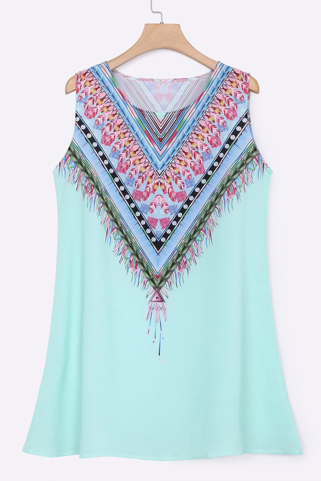 Wholesale Random Floral Calico Print Round Neck Sleeveless Dresses