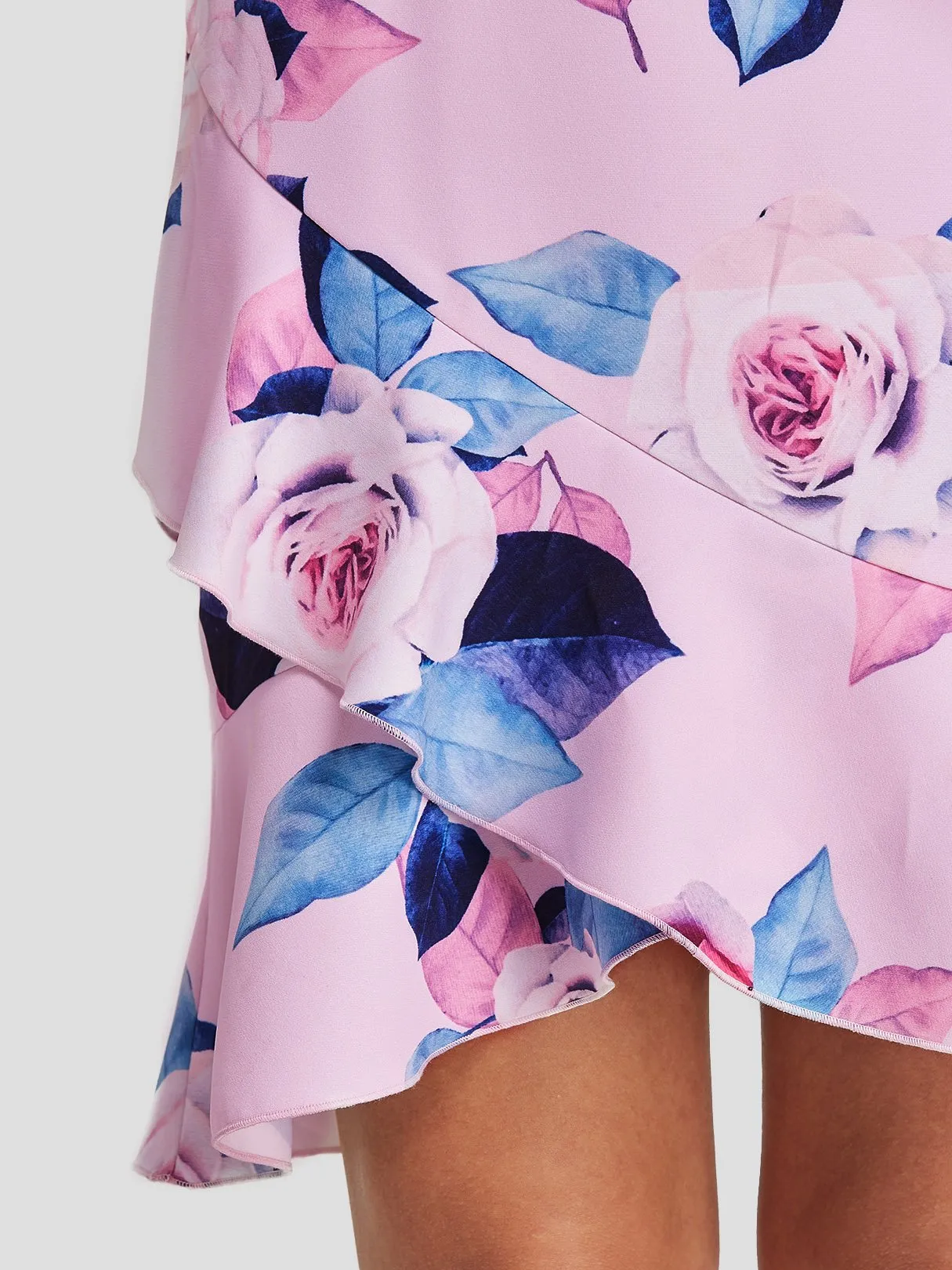 Wholesale Round Neck Floral Print Dress