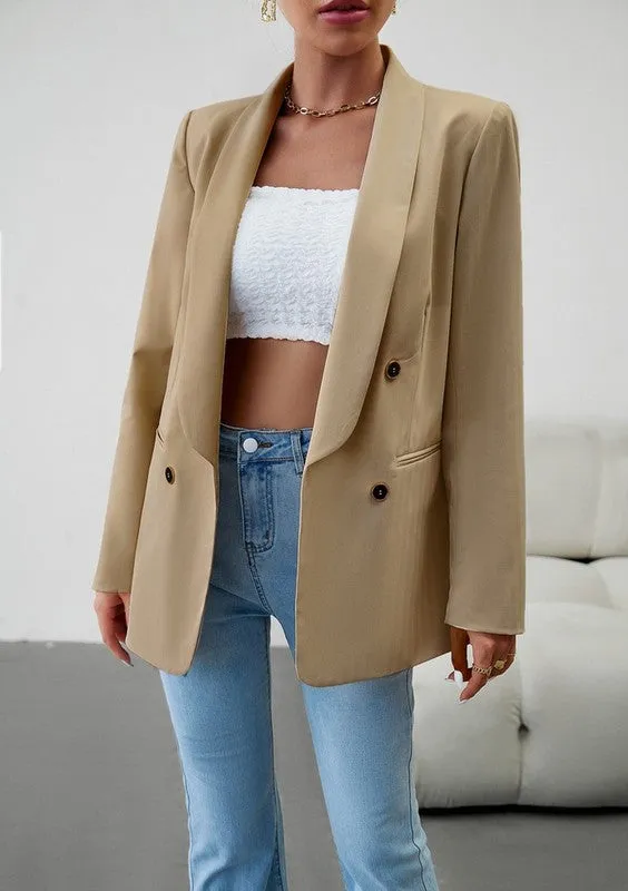 Womens Casual Blazers Open Front Long Sleeve Lapel