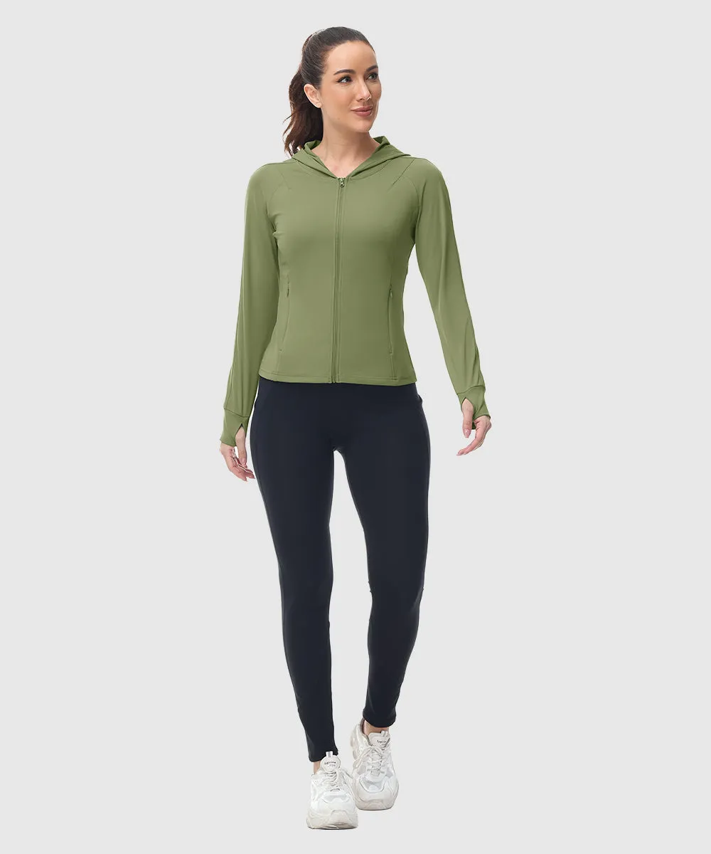Women's Full Zip Wicks Moisture Hoodie Jackets