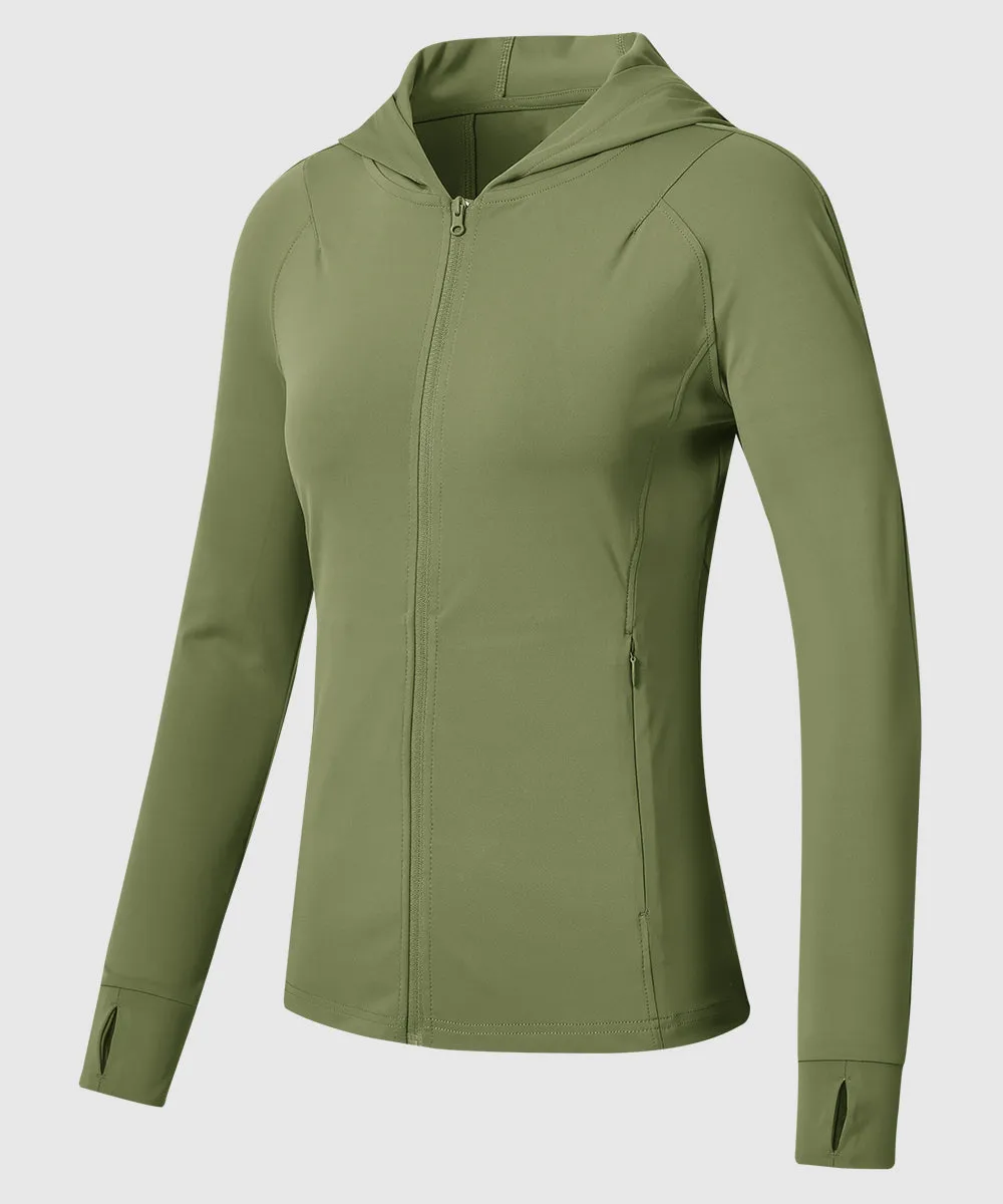 Women's Full Zip Wicks Moisture Hoodie Jackets